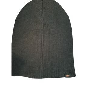 Faherty Beanie Hat 100% Merino Wool Waffle Knit Black